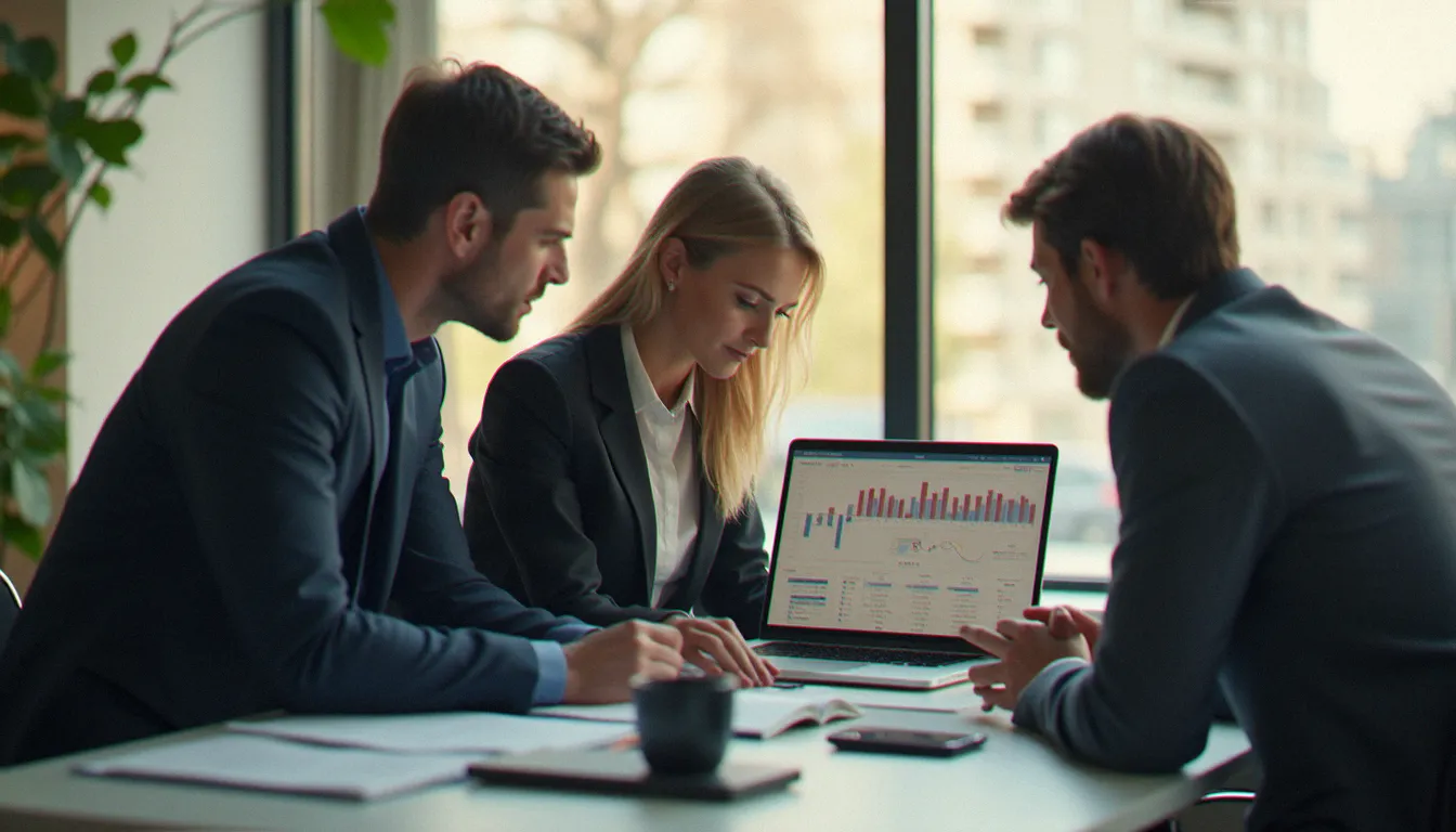Équipe de gestion consultant des outils numériques collaboratifs pour optimiser l'organisation de leur structure à Bourges