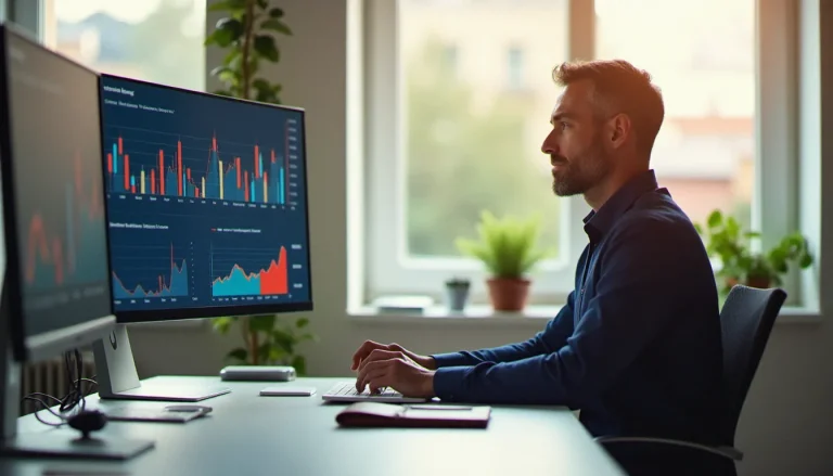 Consultant analysant le CA Languedoc sur des graphiques