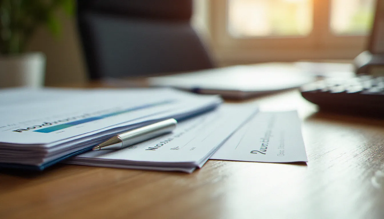 Dossier de demande de crédit immobilier organisé sur un bureau professionnel, illustrant les documents nécessaires pour constituer un financement auprès du Crédit Agricole Immobilier