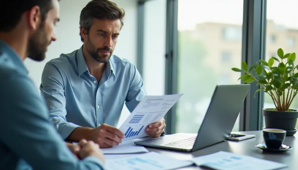 Consultant en gestion analysant les données de gestion