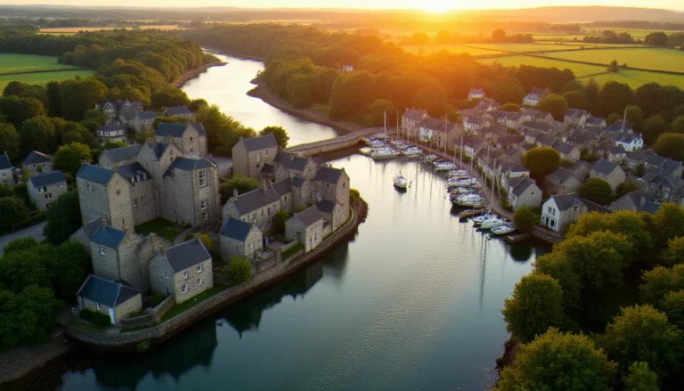 Vue aérienne du village de la Roche-Bernard et