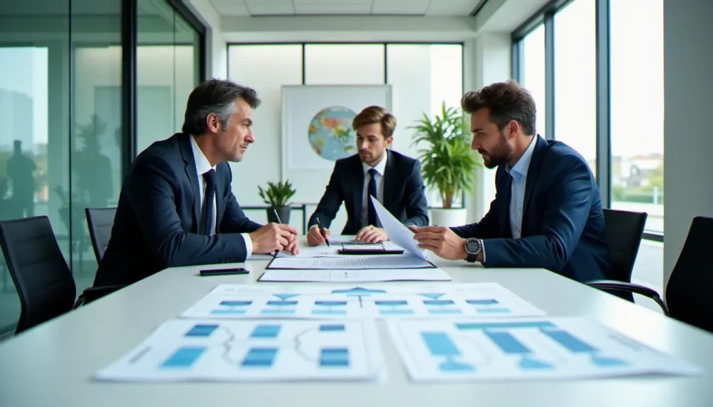 Réunion de travail sur la gestion et l'organisation