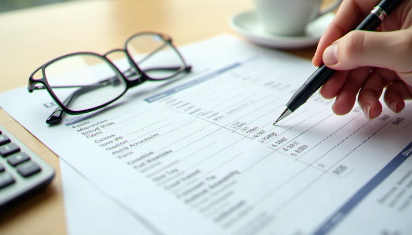 Document de tarification d'une agence de gestion locative avec tableau comparatif des honoraires, illustrant la structure des frais mensuels et ponctuels
