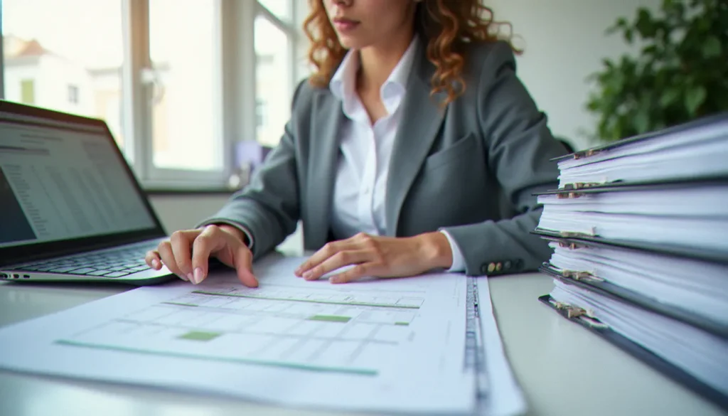 Un consultant examine des documents de taxe et