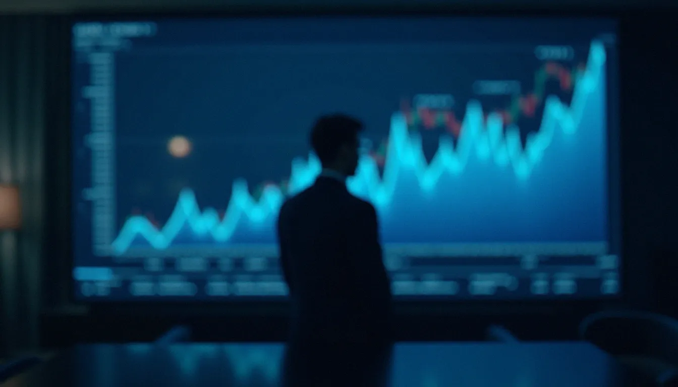 Graphique de performance long terme sur écran illustrant l'évolution d'un portefeuille géré en gestion pilotée sur un contrat d'assurance-vie multisupport