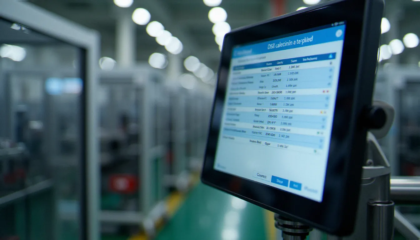 Pupitre opérateur HMI Siemens affichant une interface de sélection de recettes de production sur une ligne industrielle