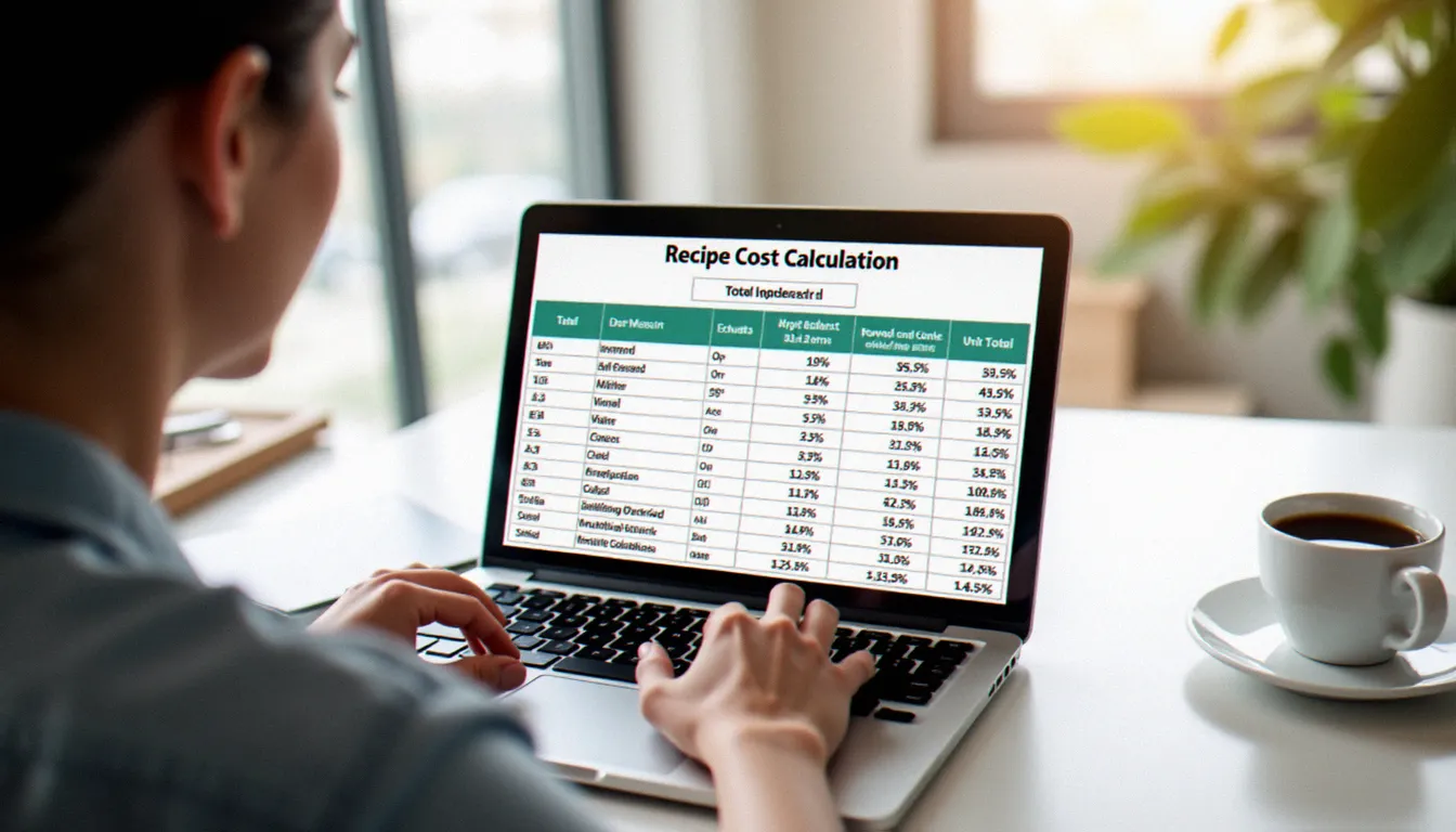 Gestionnaire utilisant un outil numérique pour le calcul du coût matière dans le cadre de la gestion recettes de cuisine