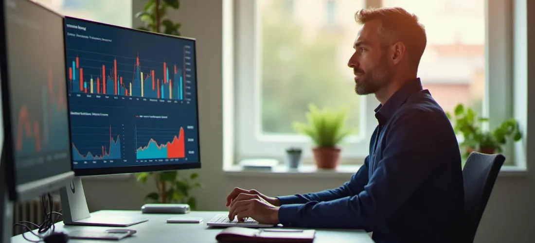 Consultant analysant le CA Languedoc sur des graphiques