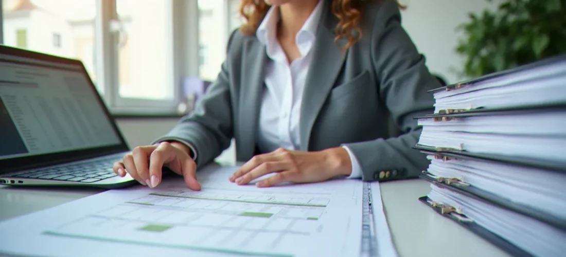 Un consultant examine des documents de taxe et